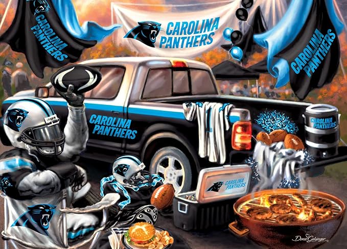 Masterpieces 1000 Piece Jigsaw Puzzle for Adults - NFL Carolina Panthers Gameday - 19.25"x26.75"