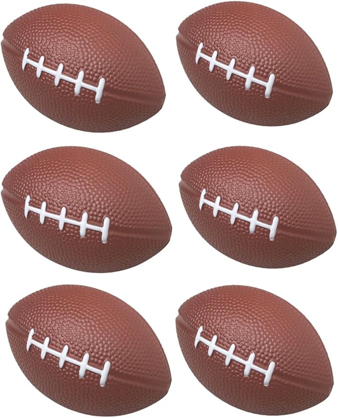 GIFTEXPRESS 1 Dozen 4" Foam Mini Football Stress Balls, Mini Sport Balls, Game Day Decoration Party Favor, Football Themed Party Supplies