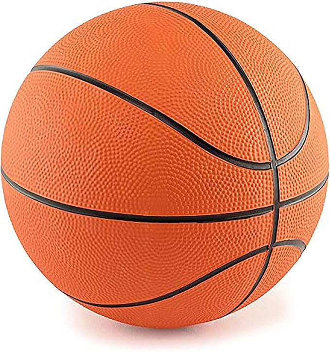 The Dreidel Company 7" Rubber Youth Basketball Orange, Kids Basketball for Indoor Or Outdoor Playground Hoops, Great Grip