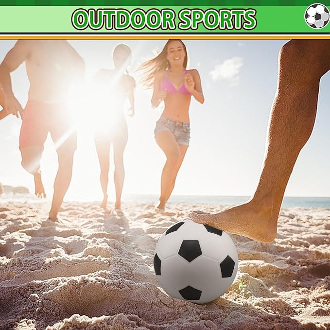 5 PCS 6 Inch Mini Soccer Ball Set with Pump, PVC Soft Toddler Soccer, Indoor Outdoor Sports Toys for Kids, Pool Beach Lawn Games, Classic Black White Training Balls, Birthday Gift for Boys Girls
