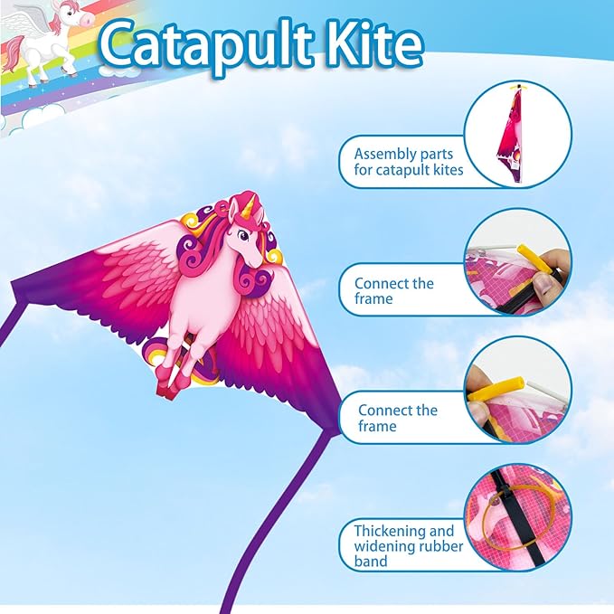 YongnKids 6 Pack Mini Kite for Boys Girls Age 3-5 4-8, Finger Launcher Kites Easy to Fly Ejection Flying Toys Kite for Kids Teens Ages Beach Park Backyard Outdoor Sports