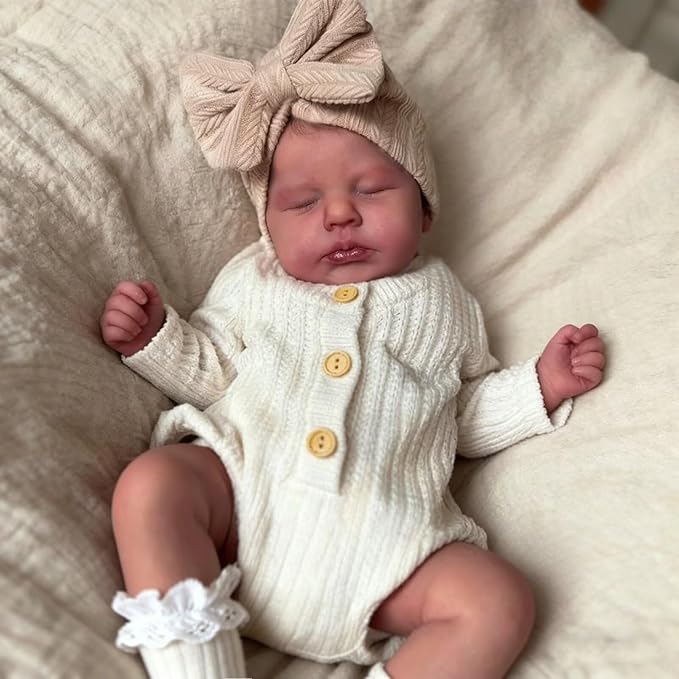 Zero Pam Reborn Baby Dolls Silicone Full Body-20 in Realistic Babys Doll, Anatomically Correct Girl, Full Silicone Babys Doll, Real Life Reborn Dolls with Accessories