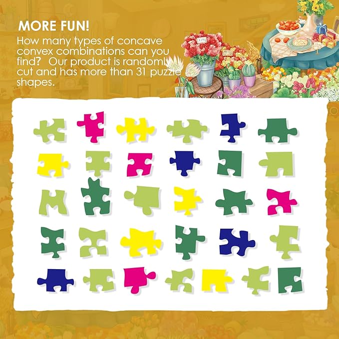 MOMIBOOK Puzzles for Adults 1000 Pieces Jigsaw Puzzles of Carefree Store, Painting Image Grocery Shop Puzzle Difficult Challenging Hard Impossible Puzzle Unique Funny Party Christmas Birthday Gifts