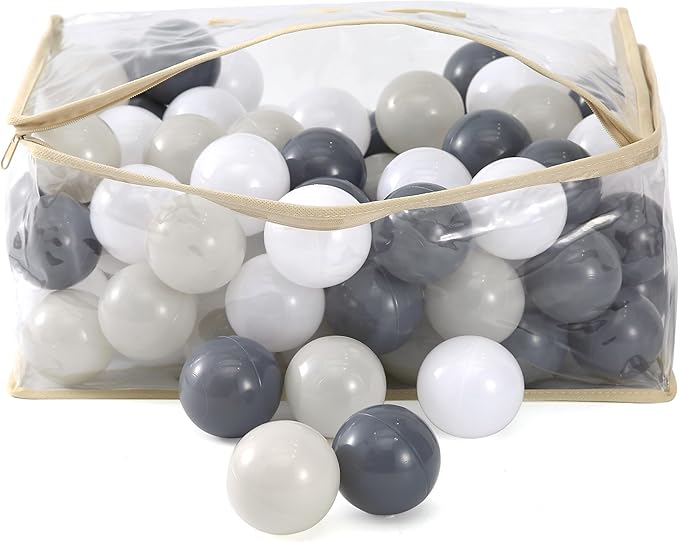 MoonxHome Ball Pit Balls for Toddlers, BPA Free Crush Proof Plastic Toy Balls for Ball Pit, Children's Pool Water Toys, Macaron Ocean Balls for Play Tent 2.15 Inch Pack of 100 200 500 800 1000