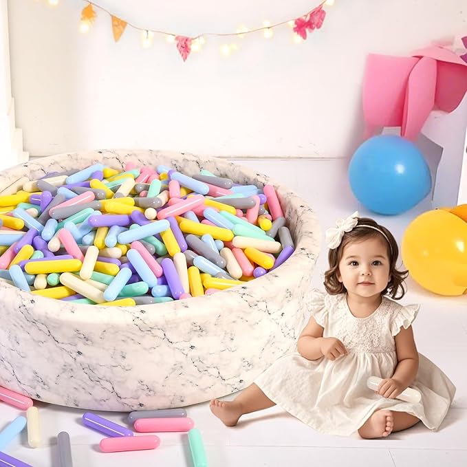 STARBOLO Ball Pit Balls for Toddlers - Pack of 500 Balls 5.12inches Crush Proof Plastic Toy Balls for Toddlers Ball Pits, Ball Pit Play Tent, Baby Pool Water Toys(Mixed 7 Colors)