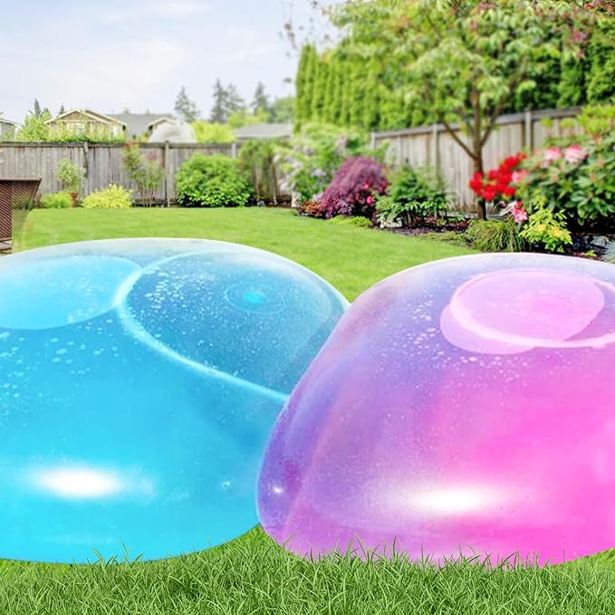 47'' Giant Bubble Ball 2 Pcs Inflatable Water Balloons Large Beach Ball Pool Beach Toys Soft Rubber Ball for Outdoor Indoor Party