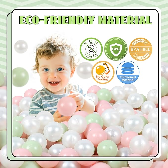 TRENDBOX Ball Pit Balls Plastic Balls for Ball Pit Pool Playpen Babies Kids Children Birthday Parties