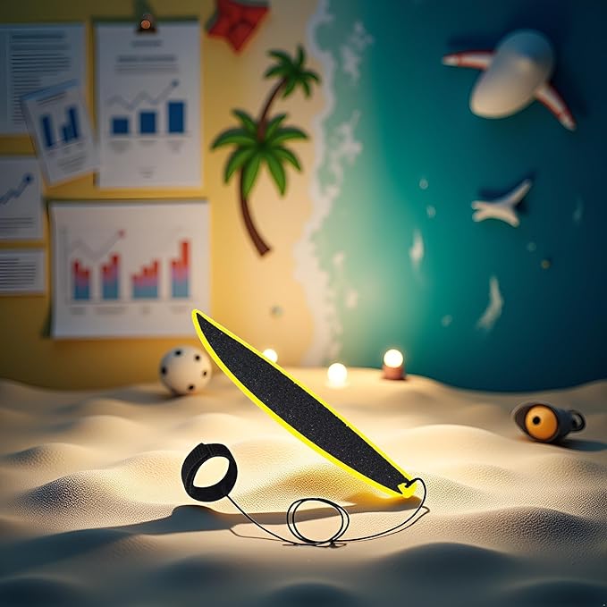 Finger Surfboard Toy for Adults,Finger Toys Finger Surf Board and Almost Anywhere,Surf in The Wind,Surfboard Fingertip Toys for Surfers,Surf Anytime Anywhere Novelty and Gag Adults Toy (Yellow)