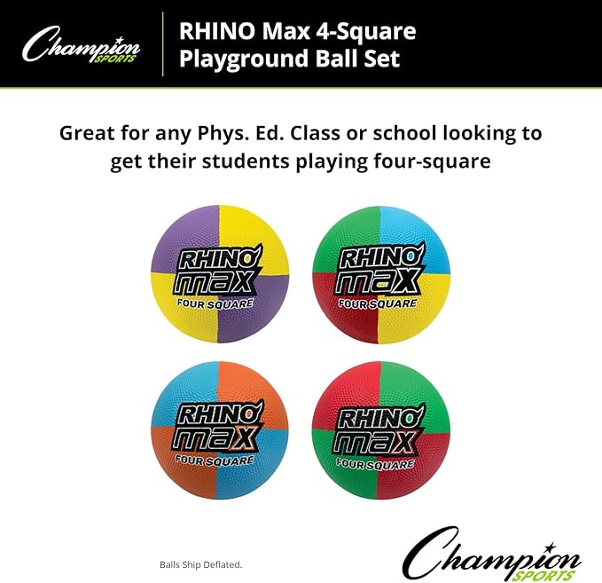 Champion Sports Rhino Max Playground Ball Sets - Available in Mulitple Activity Styles