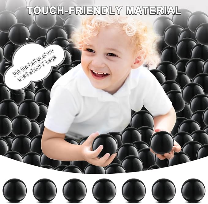 Clear Ball Pit Balls - Crush Proof Plastic Toy Balls for Boys and Girls