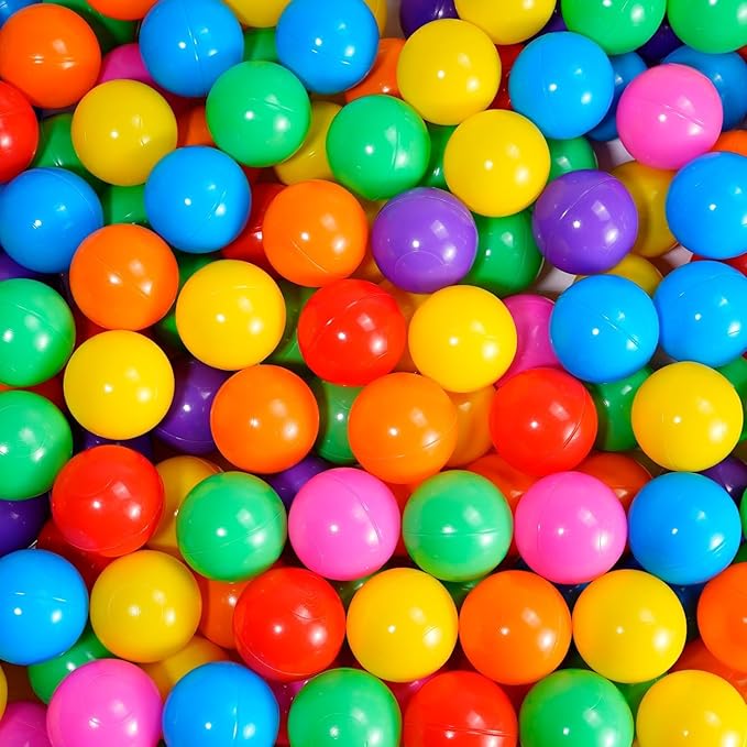 Ball Pit Balls for Kids & Dogs Cats Pack of 100 200 500- BPA Free, Crush Proof Plastic Balls for Ball Pit, Tent, Playhouse, Children's Toy Balls for Party, Macaron Ocean Balls 2.15 Inch
