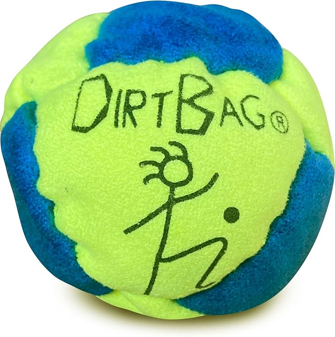 DIRTBAG All Star Footbag 3 Pack with Pouch, 100% Handmade, Premium Quality, Bright Vivid Colors, Signature Carry Bag