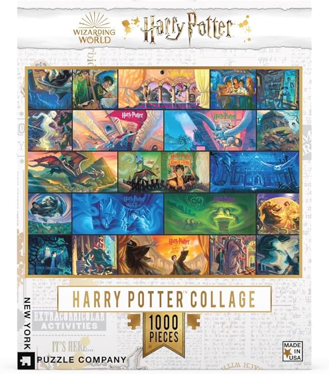 New York Puzzle Company - Harry Potter Harry Potter Collage - 1000 Piece Jigsaw Puzzle for Adults by Mary GrandPré