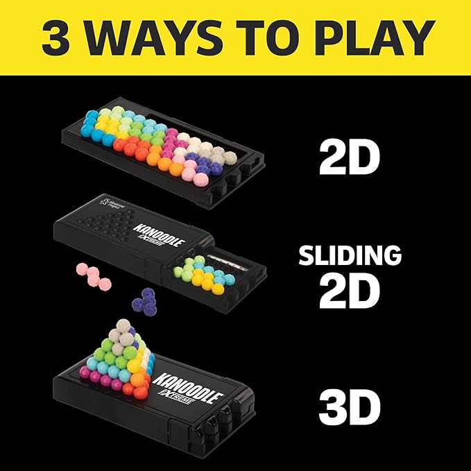 Educational Insights Kanoodle Extreme - 3D Brain Teaser Puzzles, Handheld Travel Games for Kids, Single Player Brain Game, Challenging Logic Puzzle Games and Gifts for Kids, Teens & Adults Ages 8+