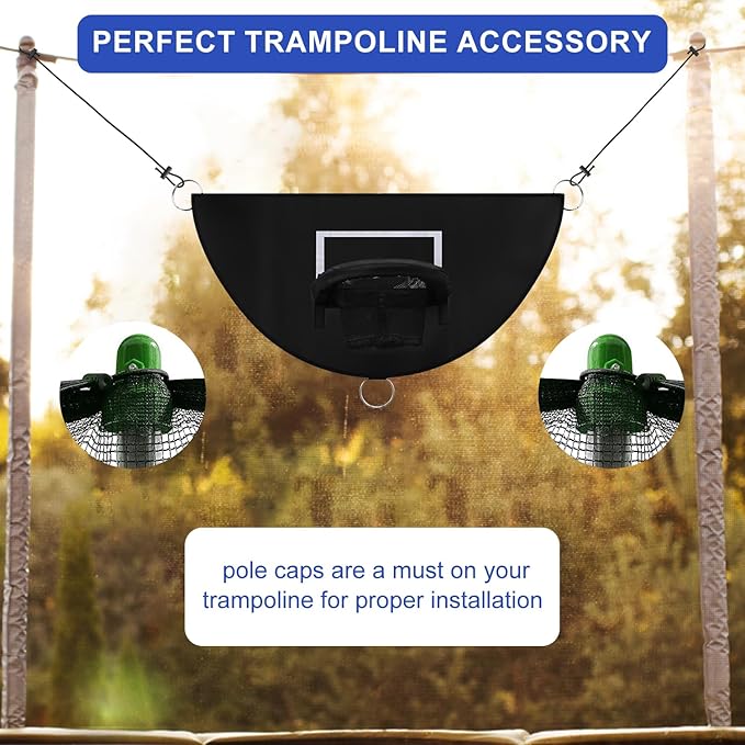 Breakaway Rim Basketball Hoop for Dunking with Mini Basketballs Trampoline Attachment Indoor & Outdoor Use