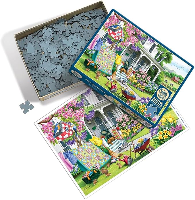 Cobble Hill 500 Piece Puzzle - Spring Cleaning - Sample Poster Included