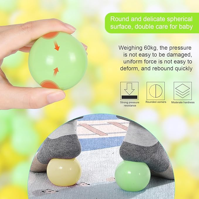 TRENDBOX Ball Pit Balls Plastic Balls for Ball Pit Pool Playpen Babies Kids Children Birthday Parties