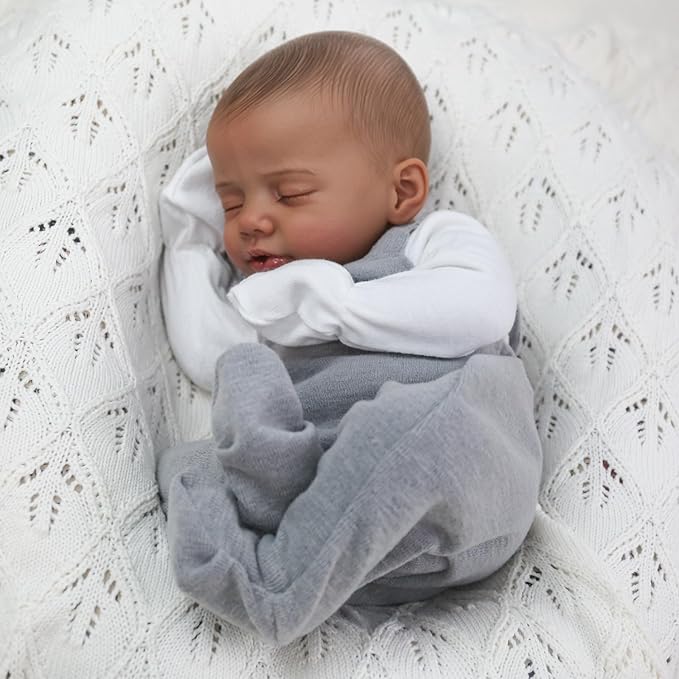 CHAREX Realistic Reborn Baby Dolls Black - 18 Inch Real Life Baby Doll African American Real Baby Boy, Lifelike Newborn Baby Doll Poseable Soft Body, Gift Set with Accessories for Kids Aged 3+