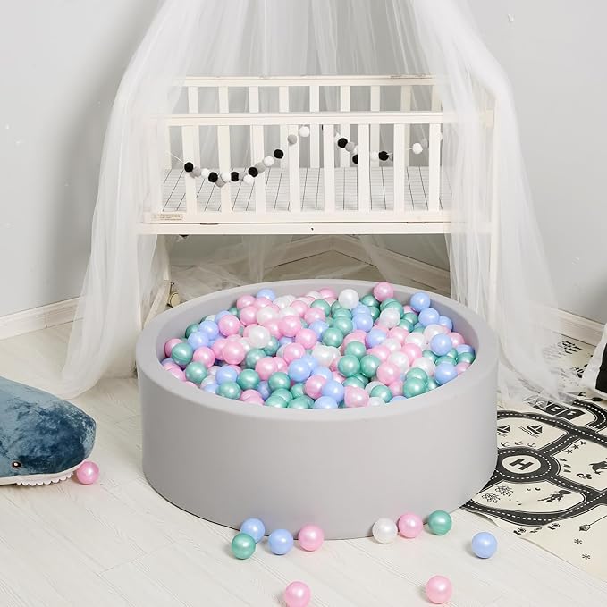 GOGOSO Ball Pit Balls for Toddlers Kids Plastic Balls for Ball-Pit Playpen Pool Baby Play Pastel BPA-Free Non Toxic Play Pastel Crush Proof Bal 50 100 200 500 1000 Count