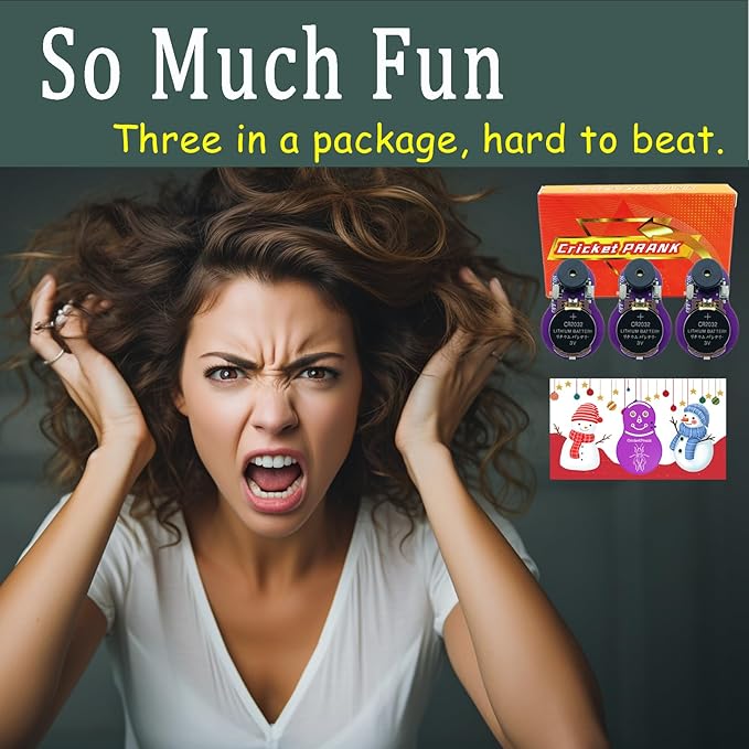 Cricket Noise Maker Prank (6 PCS), Beeping Several Months, Hidden Prank Noise Maker for Adults