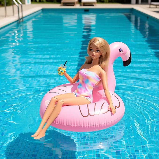 27 Pcs Doll Summer Doll Clothes & Accessories Including 5 Swimsuits 8 Pairs of Shoes Beach Chair Bonfire Swim Ring Summer Accessories for 11.5 Inch Girl Dolls Playset