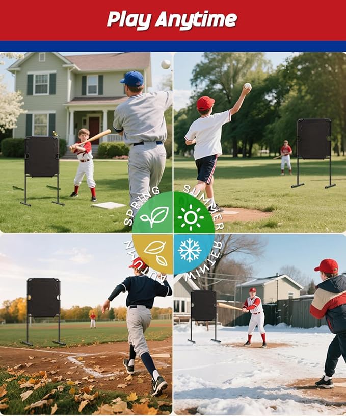 Garbuildman Baseball Strike Zone Target for Plastic Balls, Portable Metal Frame Pitching & Hitting Training Tool for Outdoor