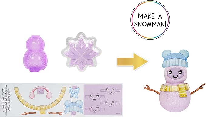 Rainbow High Winter Wonderland Violet - Purple 11” Fashion Doll with Magic Snow Hidden in Fashion That Puffs Up with Water, and Snowman Kit, Great Gift for Kids 4-12 Years Old