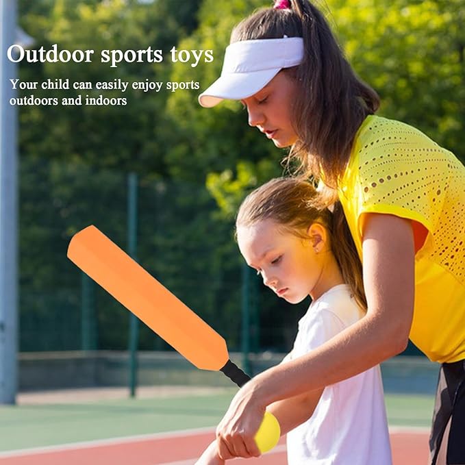 Cricket Game For Kids - ABS EVA | EVA Bat & Ball Game For Kids | Sports Kit Fun Activity Outdoor Sports Toy For Kids Play Time, Backyard Games Tr