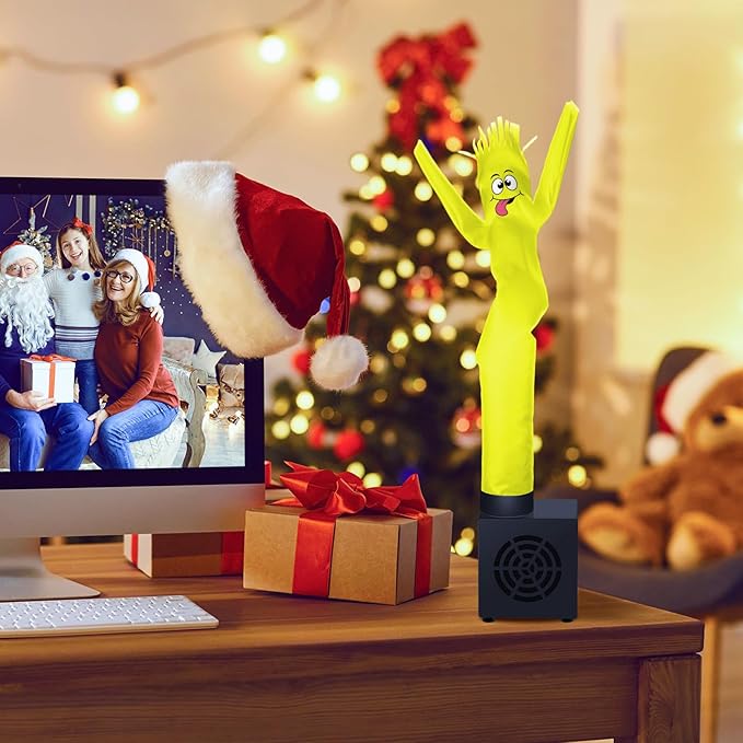 Poen Easter Gifts for Kids Mini Wacky Waving Inflatable Tube Guy with Blower Gag Toy Gift Inflatable Tube Man Birthday Desktop Decor Dancing Blow up Man for Office Party Decor(Cute)