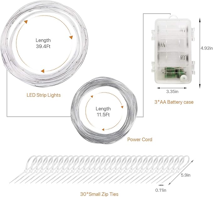【Upgraded Large Volume&Longer Version】LED Trampoline Lights, Remote Control Trampoline Rim LED Light for 14Ft Trampoline, C Battery Box, 16 Color Change, Waterproof,Bright to Play at Night Outdoors
