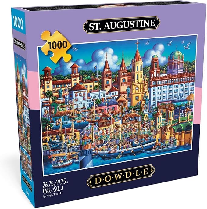 Buffalo Games - Eric Dowdle - St. Augustine - 1000 Piece Jigsaw Puzzle for Adults -Challenging Puzzle Perfect for Game Nights - Finished Size is 26.75 x 19.75