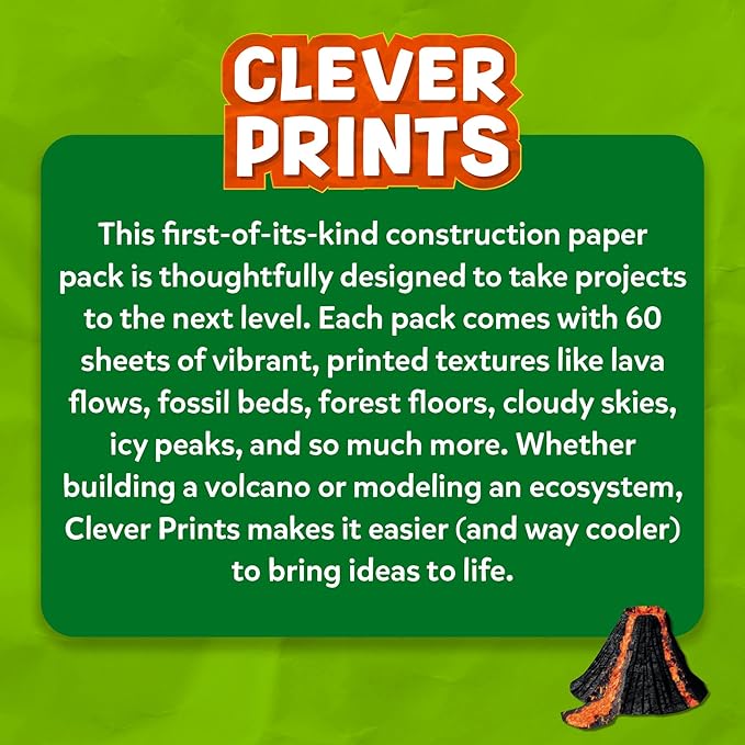 Skillmatics Science Construction Paper for Kids – 60 Double-Sided Printed Sheets (9 x 12), Patterned Craft Paper for Art Projects, STEM Activities, DIY Crafts, Scrapbooking & School Supplies