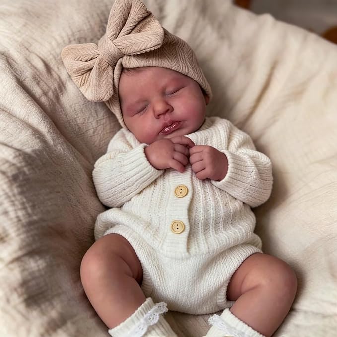 Zero Pam Reborn Baby Dolls Silicone Full Body-20 in Realistic Babys Doll, Anatomically Correct Girl, Full Silicone Babys Doll, Real Life Reborn Dolls with Accessories