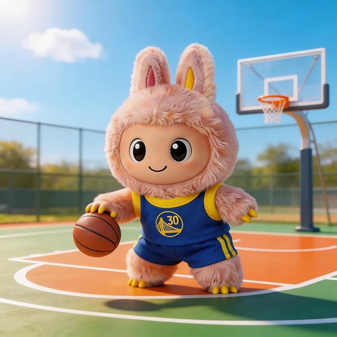 This Sports-Themed Basketball Football 3-piece Set is Suitable for a 17cm Dolls and Also for Other of the Same Size. 【 Key Point 】 Only Clothes, no Dolls. (NO.30 - Deep Blue)