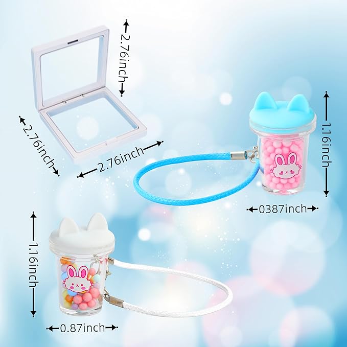 Doll Accessories for Labubu,2Pcs Cute Labubu Accessories Set,Including White and Blue Mini Labubu Cup,17cm Labubu Accessories(no Doll)