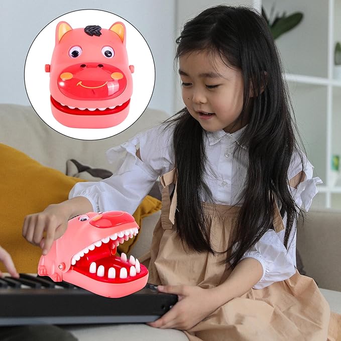 Funny Trick Bear for Family Prank Game Biting Finger Plaything with Smooth Edges Safe Interactive for Birthday and Holiday Fun