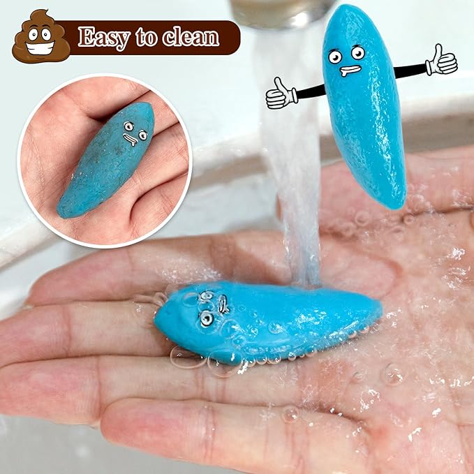 60 Pcs Finger Slingshot Novelty Toys, 5 Colors Toy Poop for Halloween, Fake Poop for Novelty Toys and Amusements, Poop for Finger Slingshot, Poop Rubber Spoof Toy for School Party, Friends Gathering