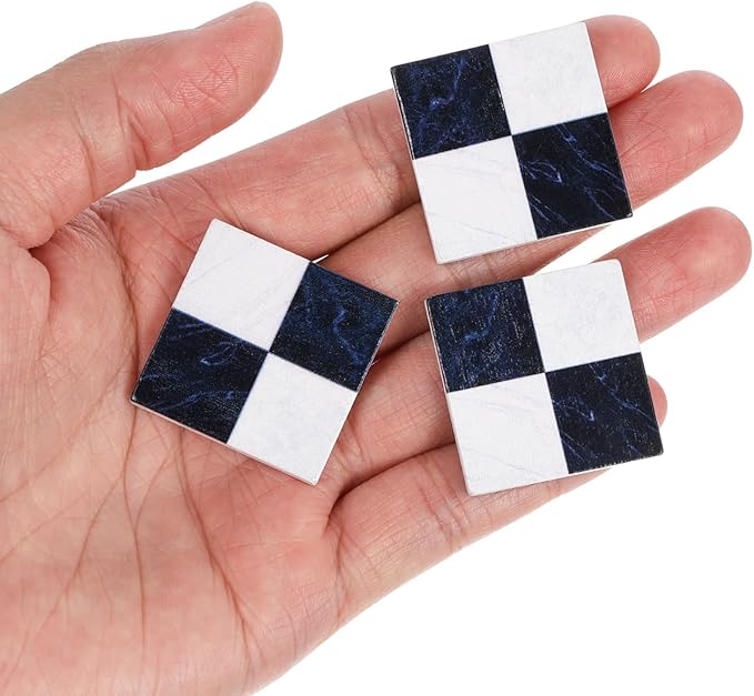 STOBOK 27Pcs Miniature Dollhouse Flooring 1.18In Wood Dollhouse Floor Tiles for 1/12 Scale Tiny House Decor and Craft Doll House Furniture