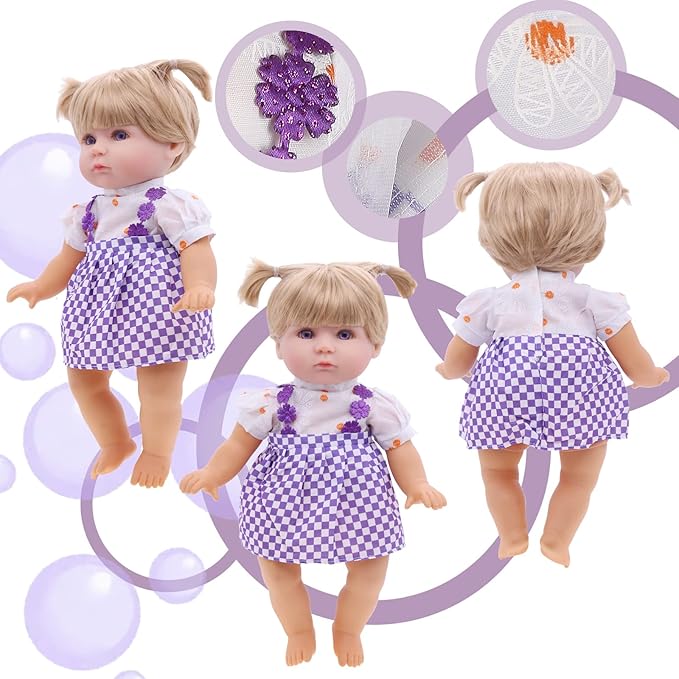 9 Sets Baby Doll Clothes for 12 13 14 Inch Dolls, Alive Doll Clothes Colorful Princess Dress, Romper, Sweater Costume, Cute Alive Doll Accessories Outfits for Christmas Birthday Gift for Little Girls