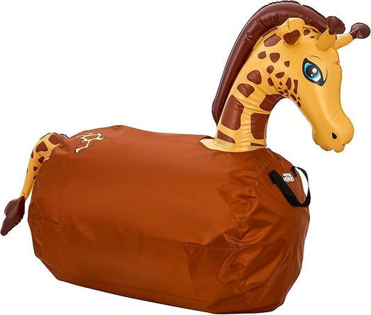 Waddle Hip Hoppers Large Bouncy Hopper Inflatable Hopping Animal Bouncer, Supports Up to 250 Pounds, Ages 5 and Up (Yellow Giraffe)