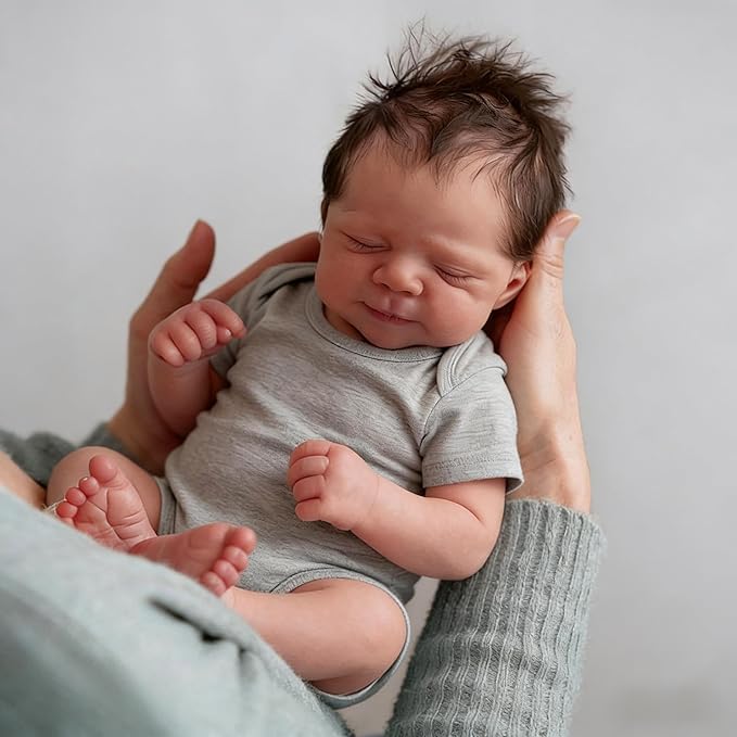 Anano Reborn Baby Dolls Boy, 18 in Realistic Baby Doll, Silicone Babys Doll Lifelike, Real Life Babys, Silicone Reborn Dolls Sleeping Lifelike Newborn Babies Doll's with Accessories