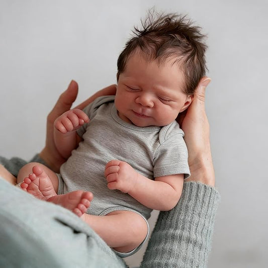 Anano Reborn Baby Dolls Boy, 18 in Realistic Baby Doll, Silicone Babys Doll Lifelike, Real Life Babys, Silicone Reborn Dolls Sleeping Lifelike Newborn Babies Doll's with Accessories