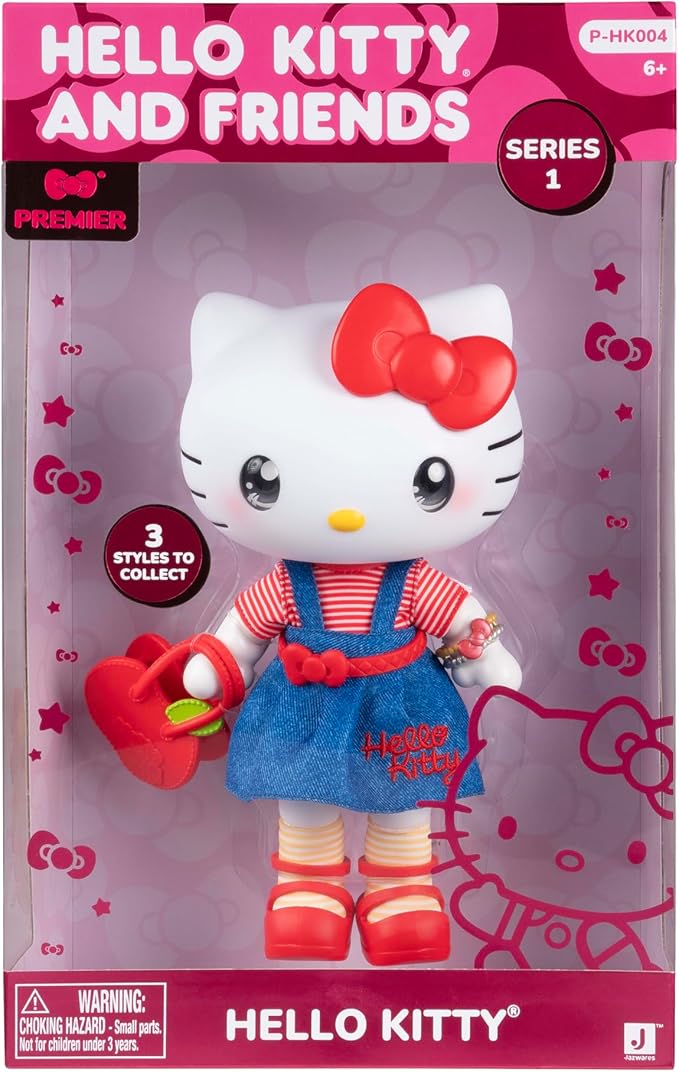 Hello Kitty® and Friends Premier 8-Inch Articulated Figure - Classic Hello Kitty® Series 1 Poseable Doll - Officially Licensed Sanrio Product - 6+