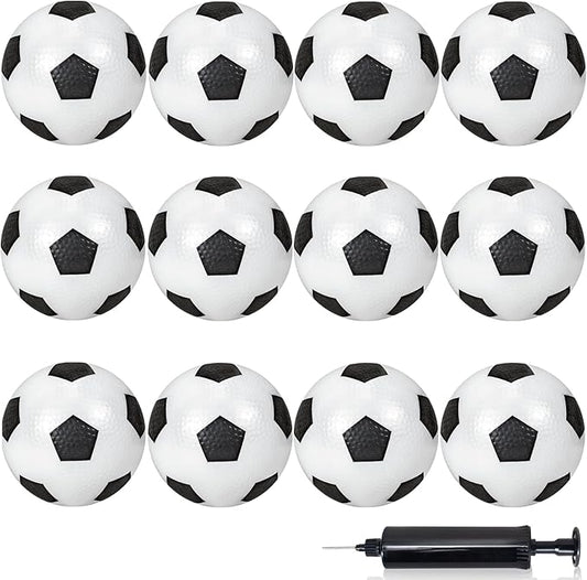 12 Pack Mini Soccer Balls for Kids, 4'' Small Soccer Ball for Pool Beach Garden Sports Game Party Supplies, Inflatable Mini Classics Balls for Indoor Outdoor Games