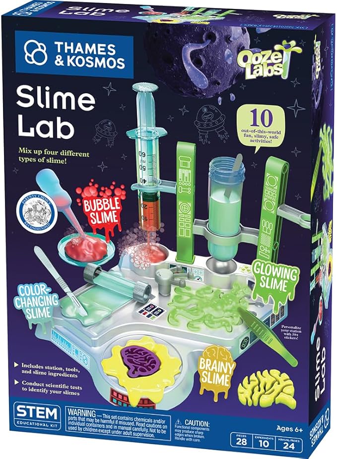 Thames & Kosmos Ooze Labs: Alien Slime Lab Science Experiment Kit & Lab Setup, 10 Experiments with Slime | A Parents' Choice Recommended Award Winner