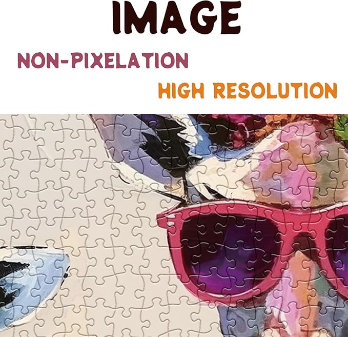 Cool Giraffe Family Puzzles for Adults 1000 Pieces, Funny Wildlife Art Jigsaw Puzzles, Cute Cartoon Puzzles