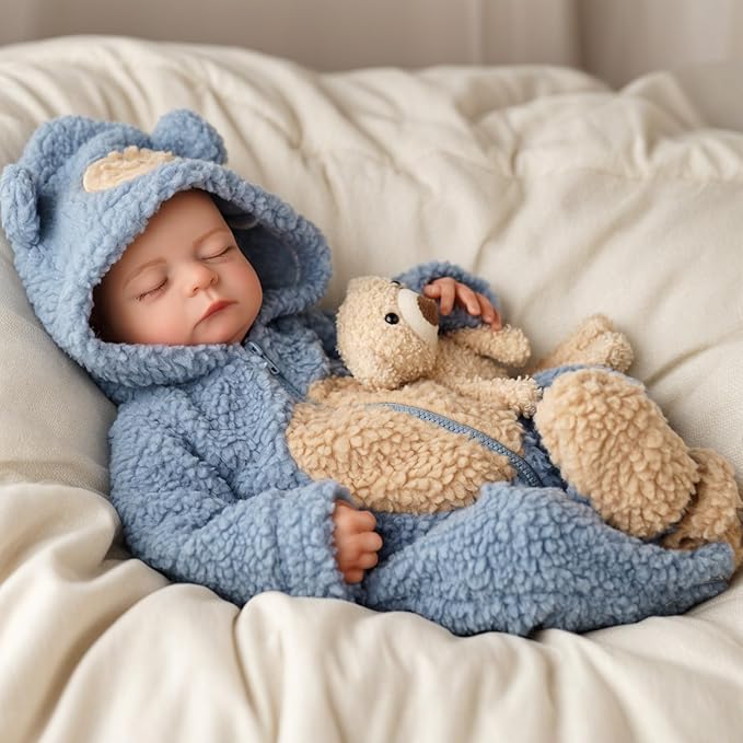 BABESIDE Lifelike Reborn Baby Dolls Boy - 18-Inch Newborn-Realistic Baby Doll Poseable Real Life Baby Dolls Soft Vinyl and Cloth Body with Toy Accessories for Kids Age 3+