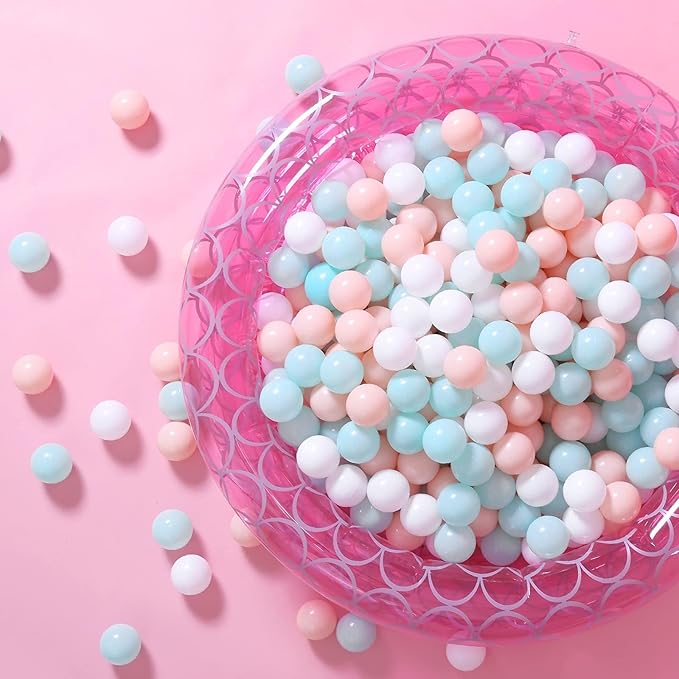 GOGOSO Ball Pit Balls for Toddlers Kids Plastic Balls for Ball-Pit Playpen Pool Baby Play Pastel BPA-Free Non Toxic Play Pastel Crush Proof Bal 50 100 200 500 1000 Count