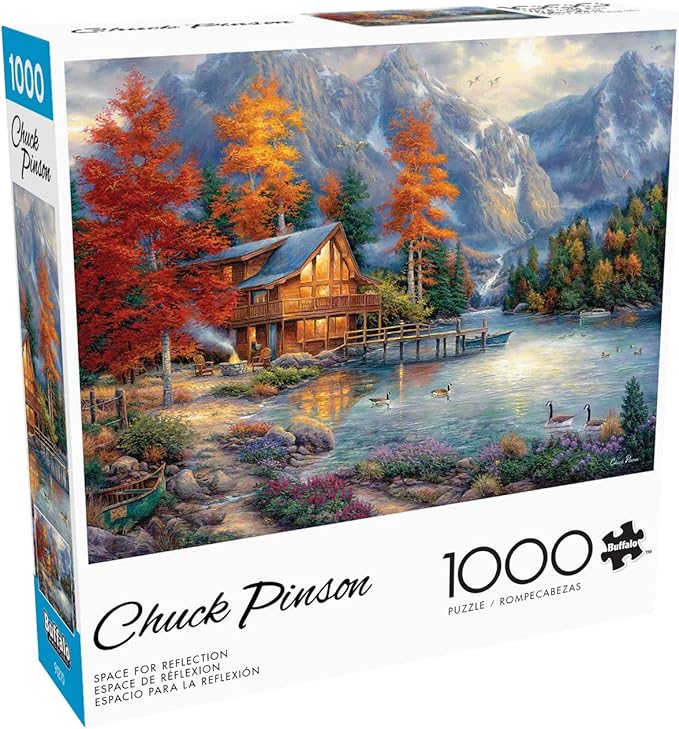 Buffalo Games – Chuck Pinson - Space for Reflection - 1000 Piece Fall Jigsaw Puzzle - Festive Puzzle for Adults – Precision-Cut Pieces, Autumn Artwork and Hours of Relaxing Fun