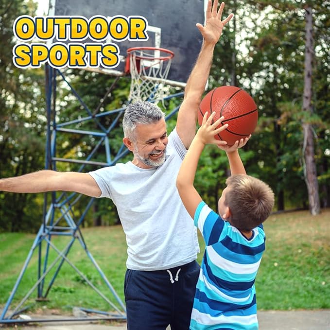 Amarlozn Mini Basketball for Indoor Mini Basketball Hoop, 9 Inch Small Replacement Basketballs Soft Ball for Inflatable Pool, Beach Sandbox Outdoor Play Game Gift Pack for Toddler Kids Adults 5PCS